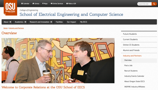 Oregon State EECS Website